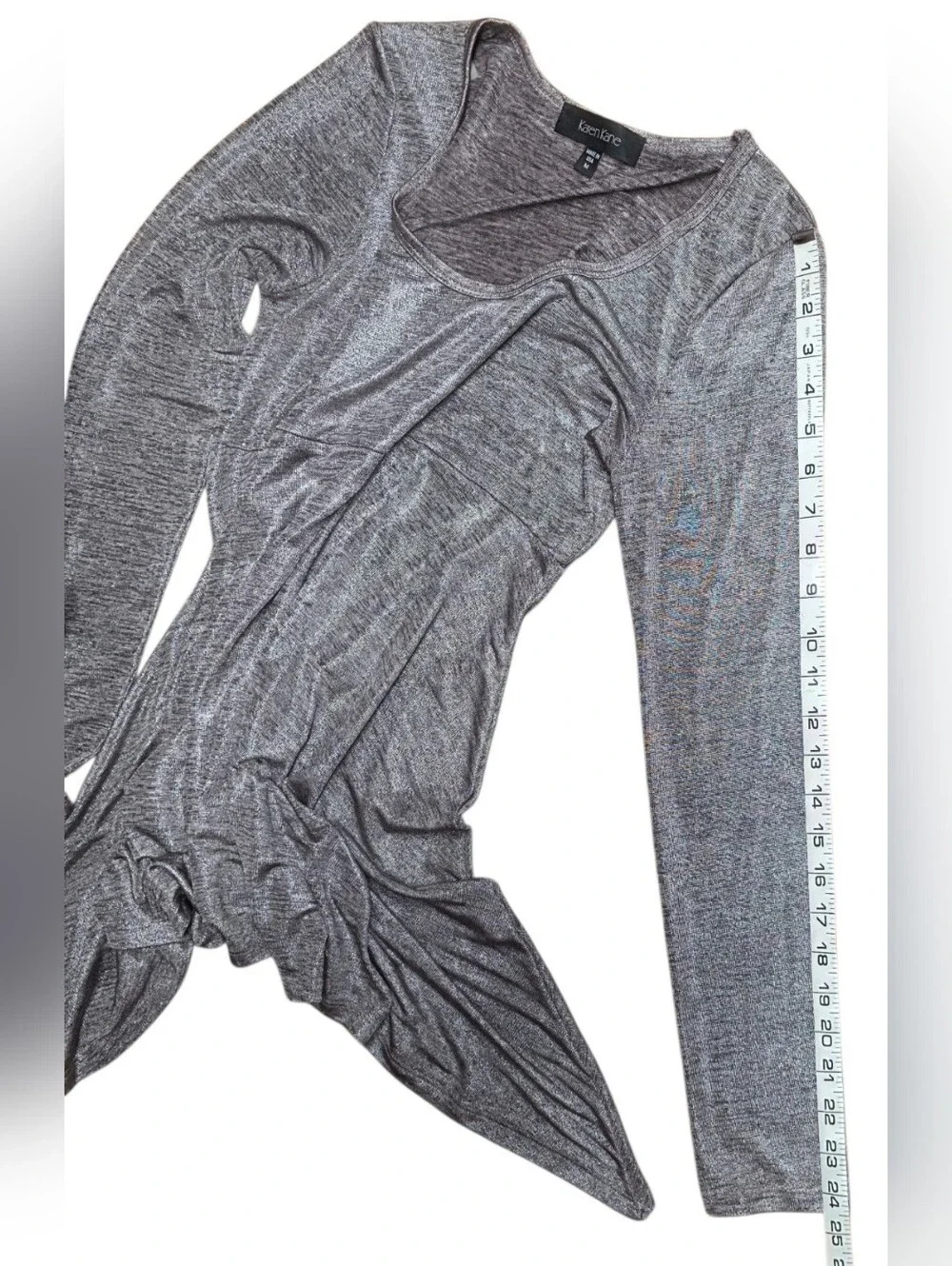 Shimmery Silver Tunic Sculpted And Flowy